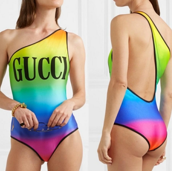 One Sleeve Rainbow Monokini - Picture 3 of 8